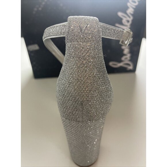 Sam Edelman Yaro Women's 9.5 Ankle Strap Blocked Heels Shoes Shimmer Bling - Picture 16 of 16